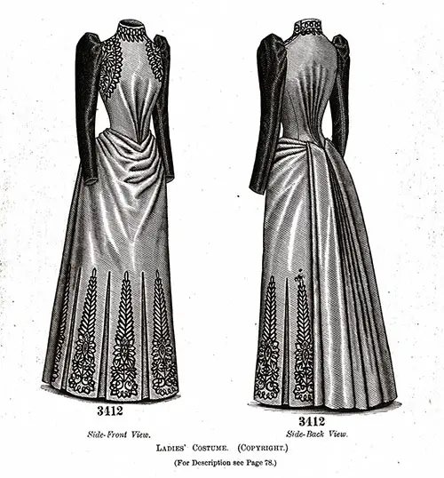 Ladies’ Costume Pattern No. 3412