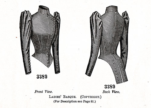 Ladies' Basque Pattern No. 3389.