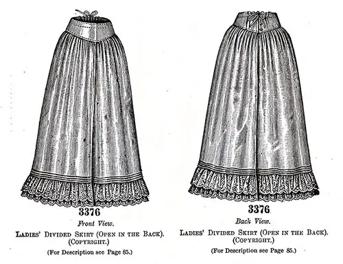 Ladies Divided Skirt No. 3376