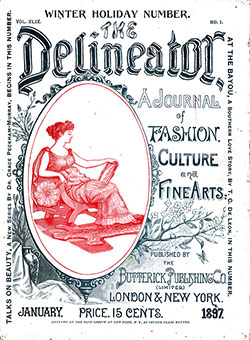 Front Cover, The Delineator Magazine, Butterick Publishing Company, Ltd., Vol. XLIX, No. 1, January 1897.