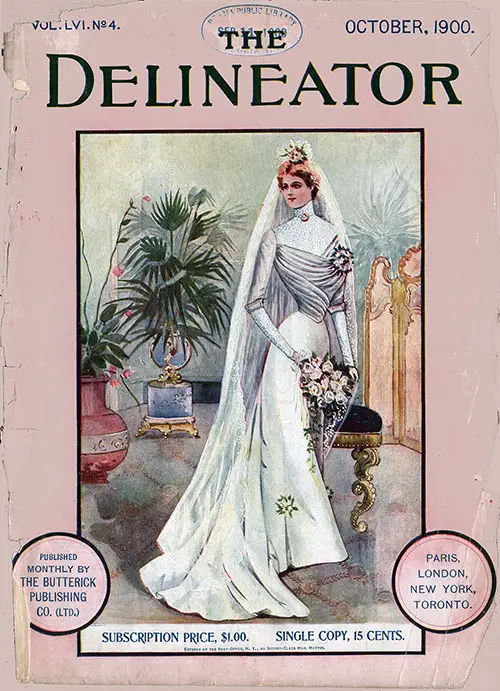 Front Cover, The Delineator, The Butterick Publishing Co. Ltd., Vol. LVI, No. 4, October 1900.