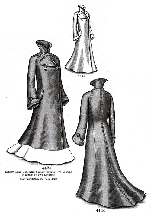 Ladies’ Long Coat No. 4424