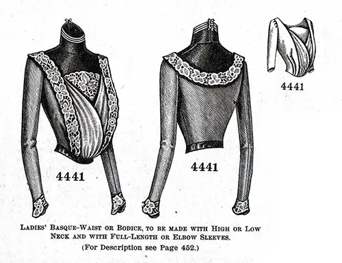 Ladies’ Basque-Blouse or Bodice No. 4441