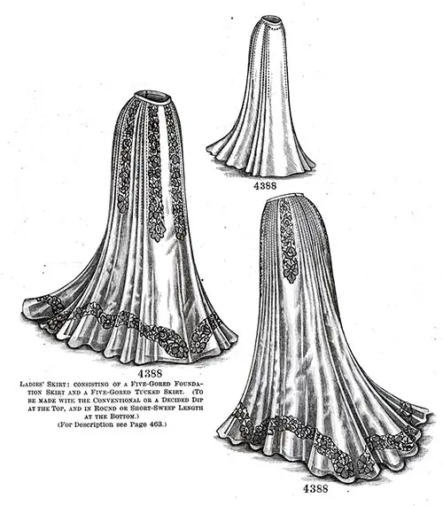 Ladies’ Five-Gored Foundation Skirt No. 4388