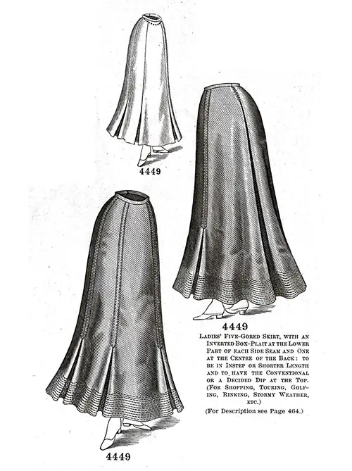 Ladies’ Five-Gored Skirt No. 4449