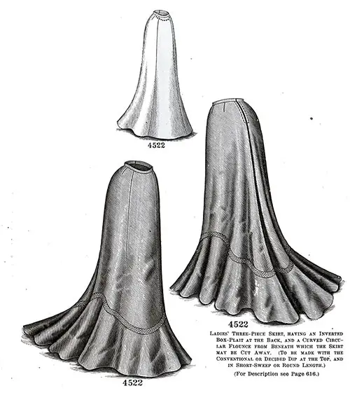 Ladies’ Three-Piece Skirt No. 4522