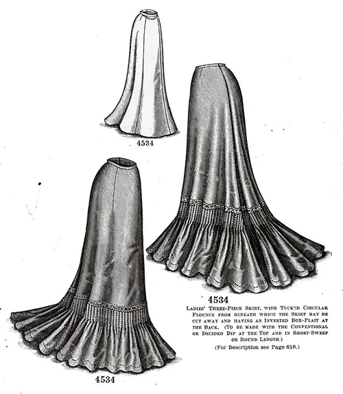 Ladies’ Three-Piece Skirt No. 4534