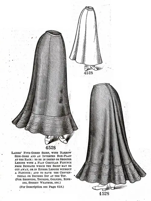 Ladies’ Five-Gored Skirt No. 4528