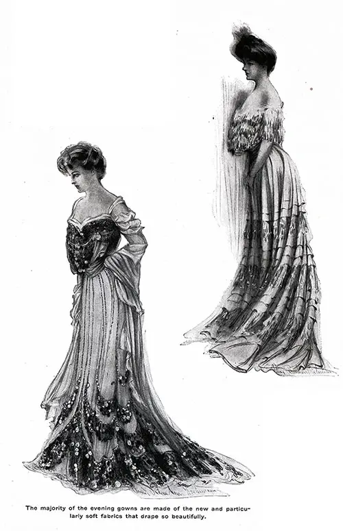 Soft Fabric Evening Gown 1904