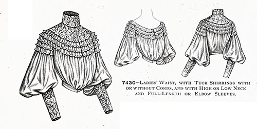 7430—Ladies’ Blouse, with Tuck Shirrings