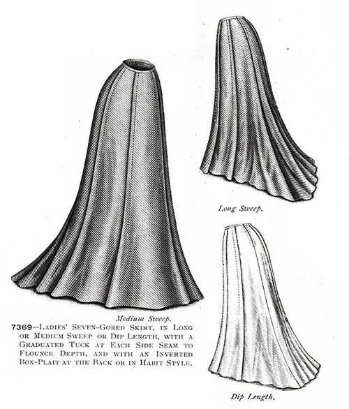 Ladies Seven-Gored Skirt No. 7369