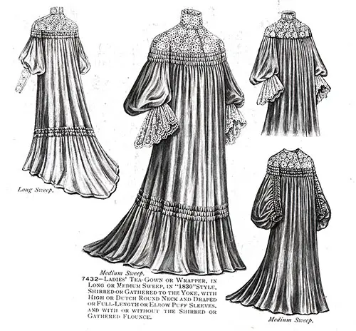 Ladies’ Tea-Gown or Wrapper No. 7432