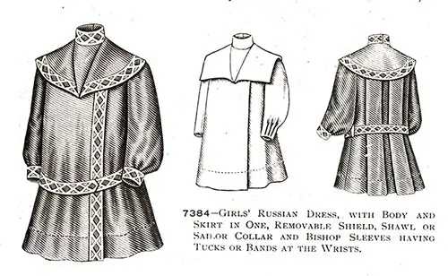 Girls’ Russian Dress No. 7384
