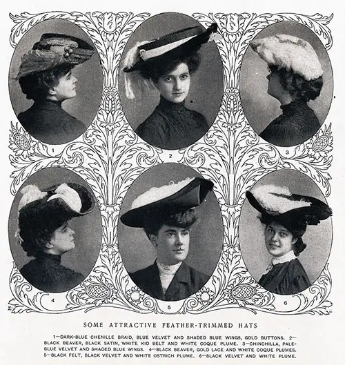 Some Attractive Feather-Trimmed Hats