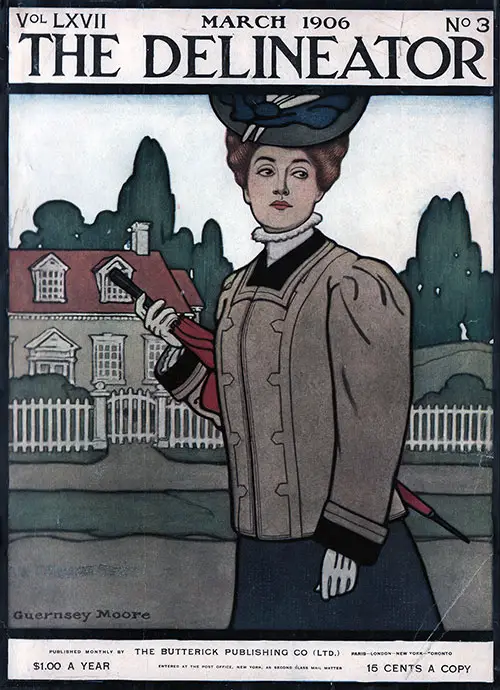 Front Cover, The Delineator Magazine, Vol. LXVII, No. 3, March 1906.