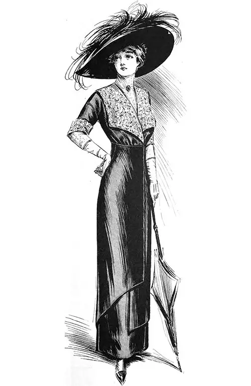 Semi-Empire Dress and Eton Jacket Ensemble. The Delineator Magazine, April 1911.