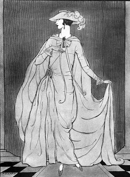 Dress and Cloak of Grey Crepe Romain, 1922.