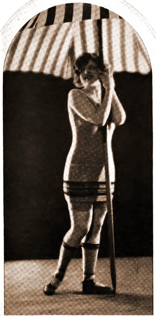A Model Wearing a Wil Wite Swimming Suit. Vogue Magazine, 15 May 1922.