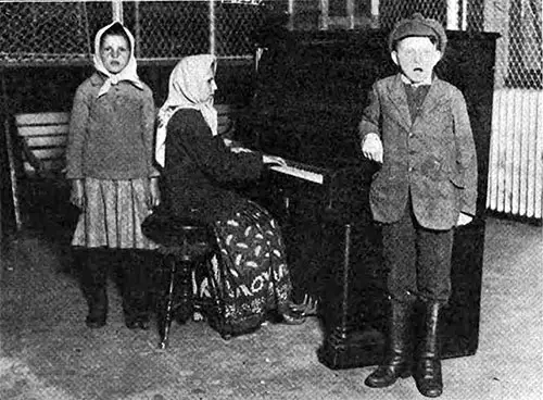 Talented Family Passes the Time at Ellis Island.