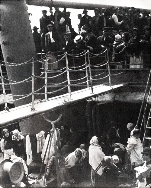 Black and White Version - "The Steerage" a 1907 Photogravure by Alfred Stieglitz taken on board the Kaiser Wilhelm II.