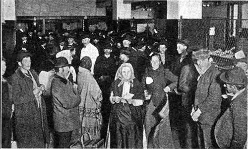 Immigrants Getting Railroad Tickets at Ellis Island.
