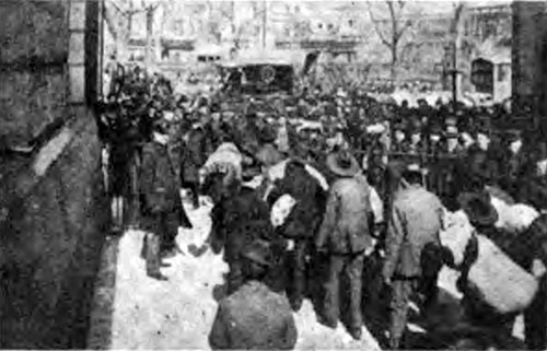 Immigrants Pass Through the Barge Office Gate.