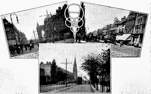 Collage of the City of Hull. King Edward Street Looking East and West, Anlaby Street, Looking West.
