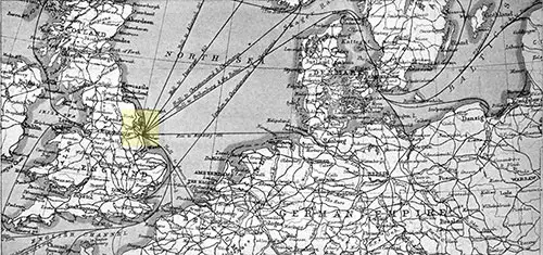 Hull's Strategic Position Commanding the Commerce of the North Sea.