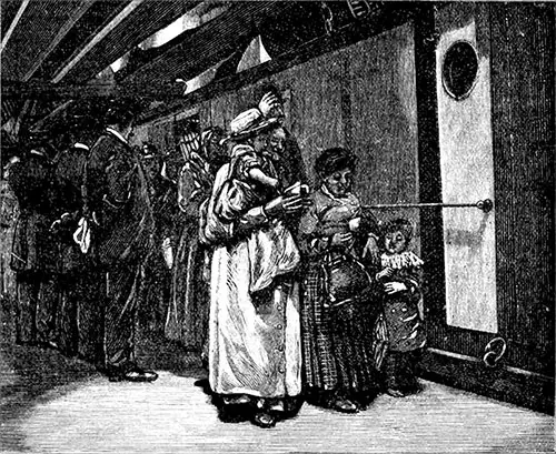 Immigrants Passing by the Ships Physician during Onboard Inspection.