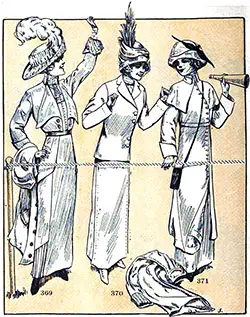 Tailored Suit, Utility Tailored Suit, and Top Coat For the Girl Attending her First Year in College or Boarding School. Good Housekeeping Magazine, September 1912.
