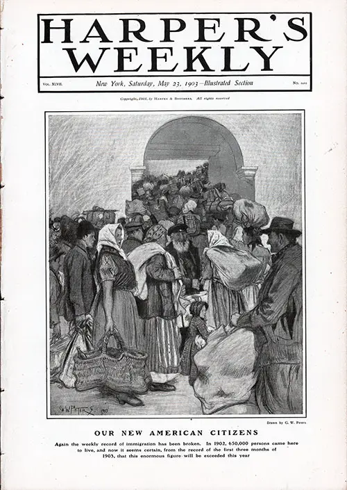 Front Cover, Harper's Weekly, Vol. XLVII No. 2422, New York, Satuday, 23 May 1903 Illustrated Section.