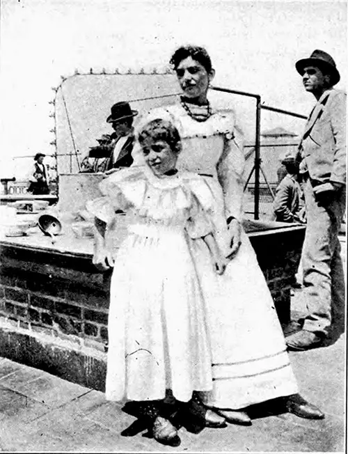 Bright-Faced Arabian Woman at Ellis Island Detention Pen.