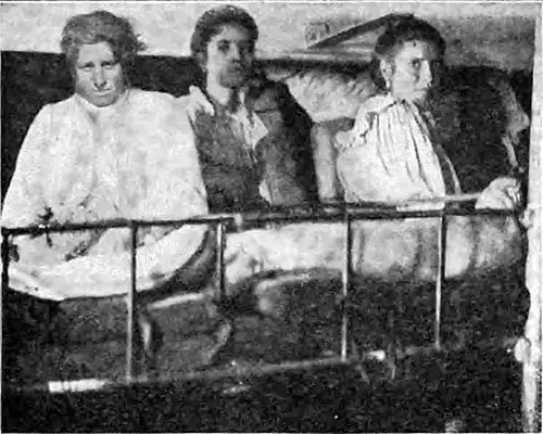 Upper Bunks in the Women's Compartment Showing the Life-Preserver Pillows.