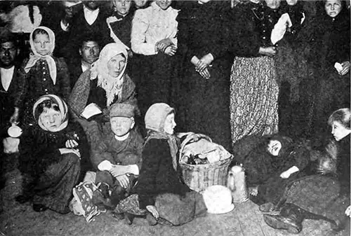 The Immigrant Steerage Passengers Were Huddled Together on the Barge to Ellis Island