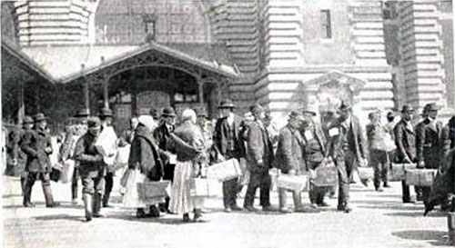 Immigrants Leaving Ellis Island Bound for Different Places in the West.