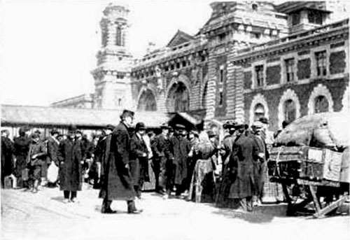 Immigrants Anxiously Looking for the First Chance to Leave Ellis Island.