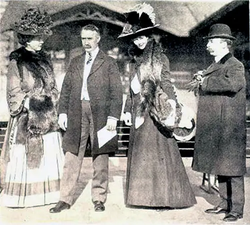 A Duchess Concerned in the Welfare of Aliens at Ellis Island.