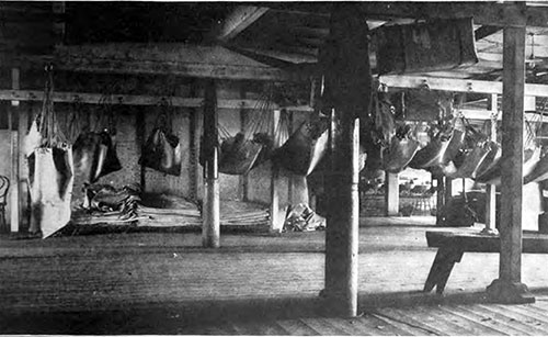 The Men's Sleeping Quarters on The Narragansett.