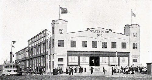 New Building on the Port of Providence State Pier in 1915.