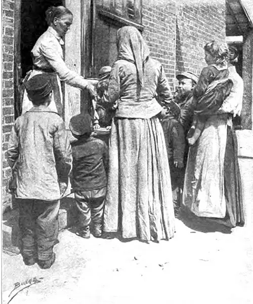 Immigrants at the Kitchen Door.