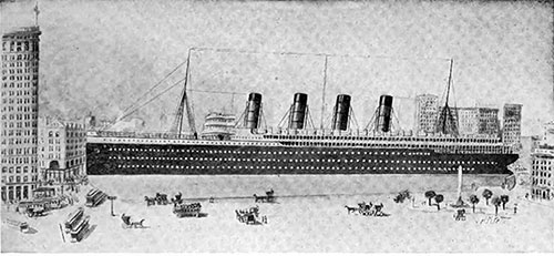 If Place on Broadway, The Lusitania Would Extend From Twenty-Third Street to Twenty-Sixth Street