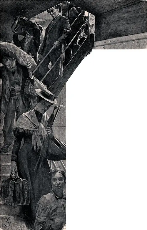 The Stairway to Steerage - Between Decks. The Century Magazine, February 1898.