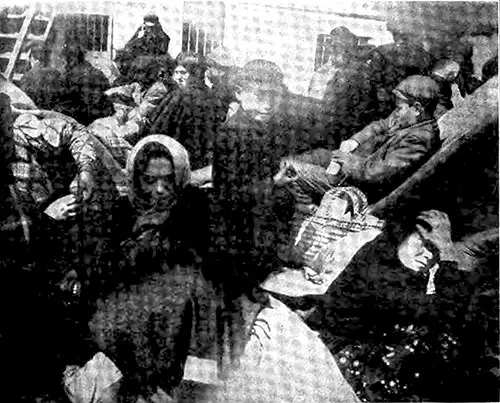 Immigrants Driven Out from the Steerage While Between-Deck Cleaning Takes Place.