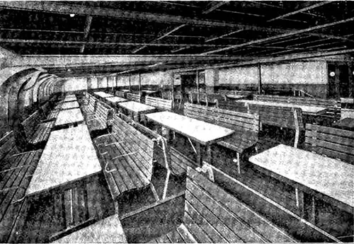 The Proper Way to Serve Meals in the Steerage -- Dining Room on Another Steamship Line -- The Ideal Condition.