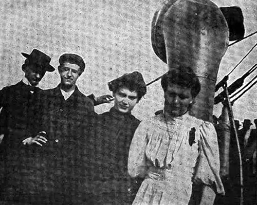 Two Young Women in Steerage the Writer tried to Protect.