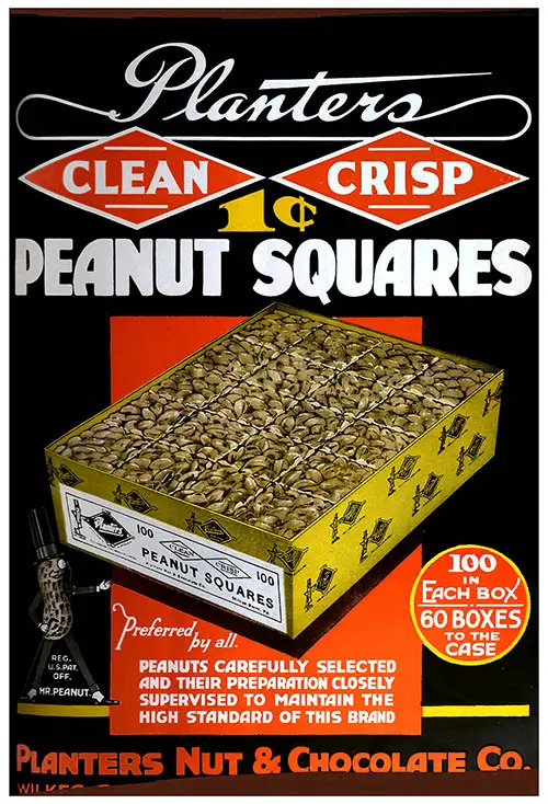 Planters Clean Crips 1c Peanut Squares.