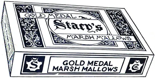 Stacy's Gold Medal Marshmallows. O. T. Sacy Company, Rochester, NY.