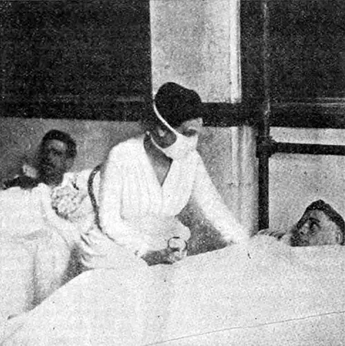 A Governor's Wife Nursing Influenza Victims.