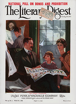 Front Cover, The Literary Digest, Vol. 74, No. 7, Whole No. 1686, 12 August 1922.