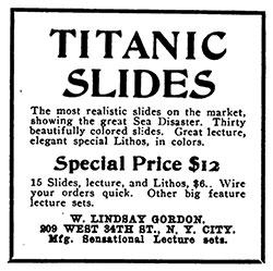 Advertisement for Titanic Slides